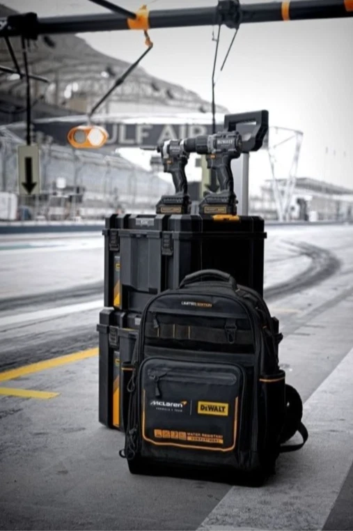 DEWALT McLaren Backpack Tool Bag Waterproof Dustproof 43 Pockets Made in China - Image 3 of 3