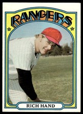 1972 Topps #317 Rich Hand Texas Rangers Baseball