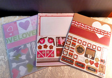 Creating Keepsakes Scrap'n Fun Kits - Lot Of 3 - Valentines Day - Scrapbooking