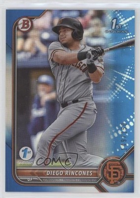 2022 Bowman 1st Edition Blue Foil 149/150 Diego Rincones #BPPF-65 0x1