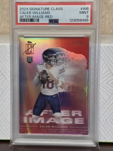 2024 Signature Class - Caleb Williams RC - After Image Red - #A16 - 07/25- PSA 9