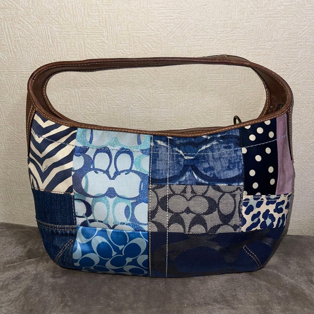 Coach Patchwork Denim Shoulder Bag Multicolor Y2K… - image 20