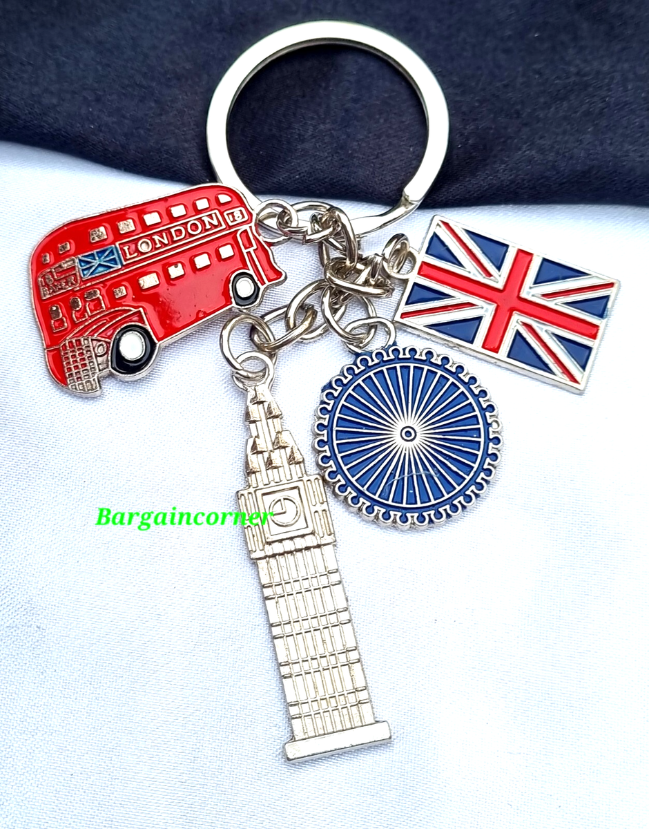 England London Souvenir Keychain (N15) Keyring Gift Unique Design Bag Key  Holder
