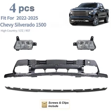 Front Lower Bumper Cover Assembly For 2022-2025 Chevy Silverado 1500 w/Fog Light