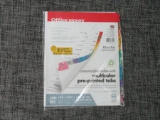 Office Depot, January - December customizable index dividers with color tabs