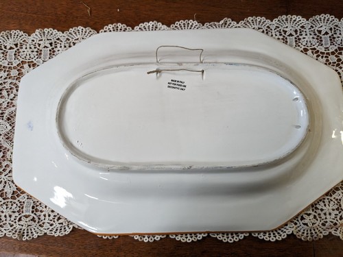 Large VTG Hand Painted Deruta Pottery Lemon Themed Rectangular Wall Plate Italy - Picture 2 of 5