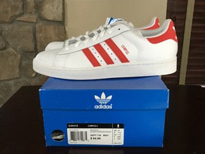 adidas campus white red