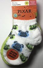 Boys Halloween Socks Cozy Quarter Pixar Monsters Toddler GID 12-24M Girls