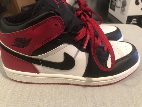 2006 Boys Nike Air Jordan 1 High Hi Retro Black Toe Size Sz 2.5 BMP New Old  Love | eBay