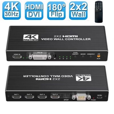 4K HDMI DVI Video Wall Controller 1X2 1X3 1X4 2X1 3x1 4X1 Multi Video Processor