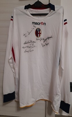 Maillot De Football Bologna FC 1909 - Saison 2008/2009 - Avec Autographes - Occasion