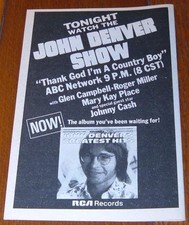 1977 ABC TV MUSIC AD~JOHN DENVER~JOHNNY CASH~ROGER MILLER~GLEN CAMPBELL