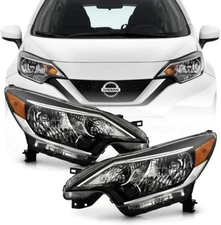 For 2017-2019 Nissan Versa Note Factory Style Headlighs Headlamps Left+Right Set