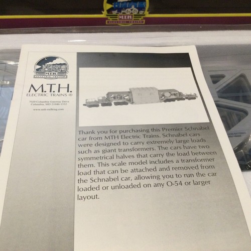 MTH ABB(#210) SCHNABEL FLAT CAR 30-98291 NEW IN BOX - Picture 5 of 6