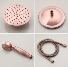 Antique Red Copper Shower Head Shower Arm Hand Shower Head Bracket Shower Hose