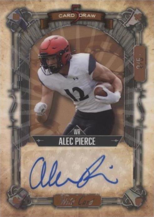 2022 Wild Card 5 Card Draw Alec Pierce #5CDCN-2 - 1 of 2