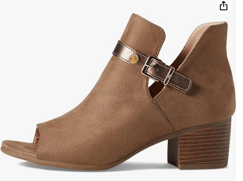 Botines Kenneth Cole New York Niñas Niños Logo Layla Tacón Taupe Nuevos en Caja $48 Foto 2 de 4