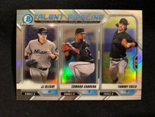 2021 Bowman Chrome Talent Pipeline #TP-MIA JJ Bleday Edward Cabrera Tommy Eveld