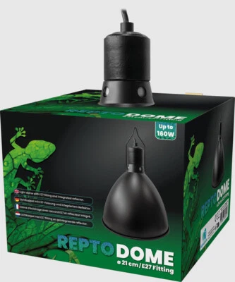 Repto Dome 21cm Lampenhalterung Lampenfassung schwarz Terrarium Reptilien
