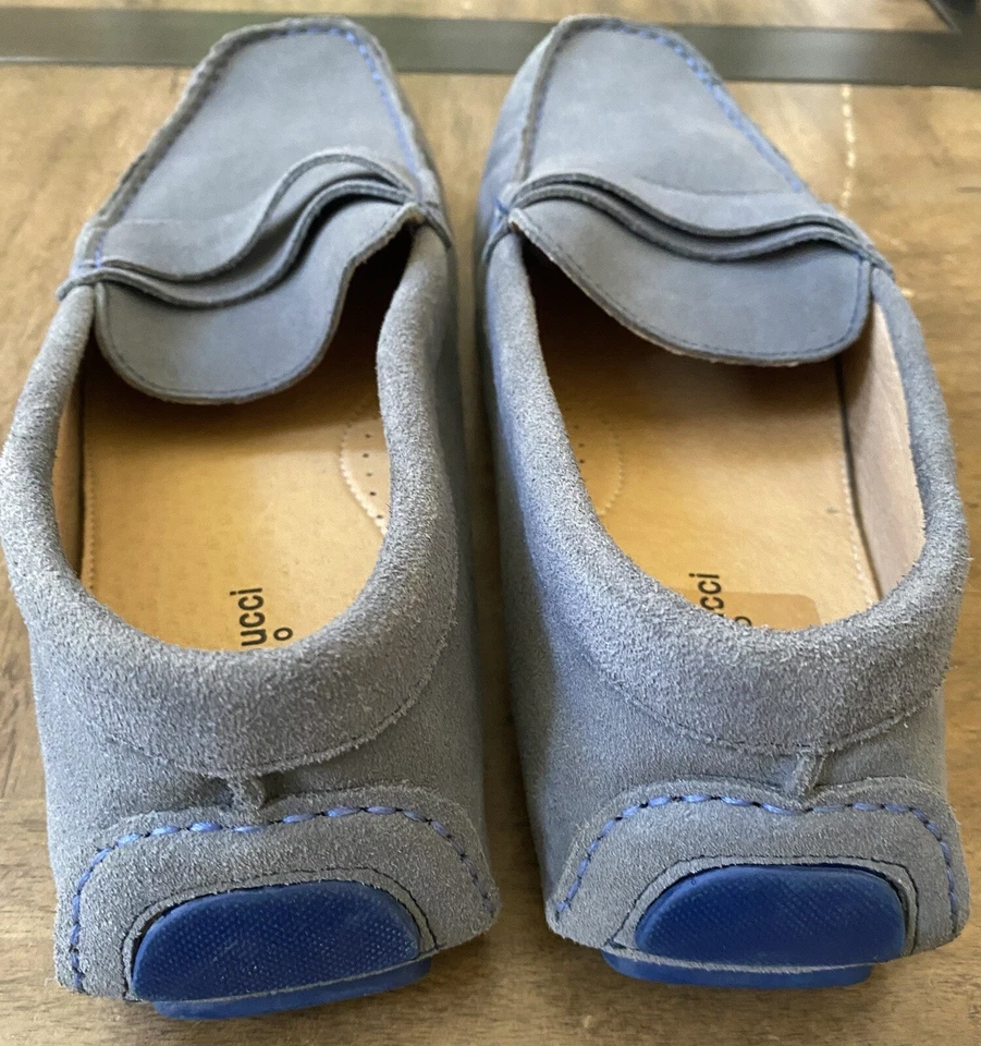 Bacco Bucci Studio Lt. BLUE Suede Soft Leather Driving Loafer Lt.BLUE | Men 11.5 - Image 4 of 4