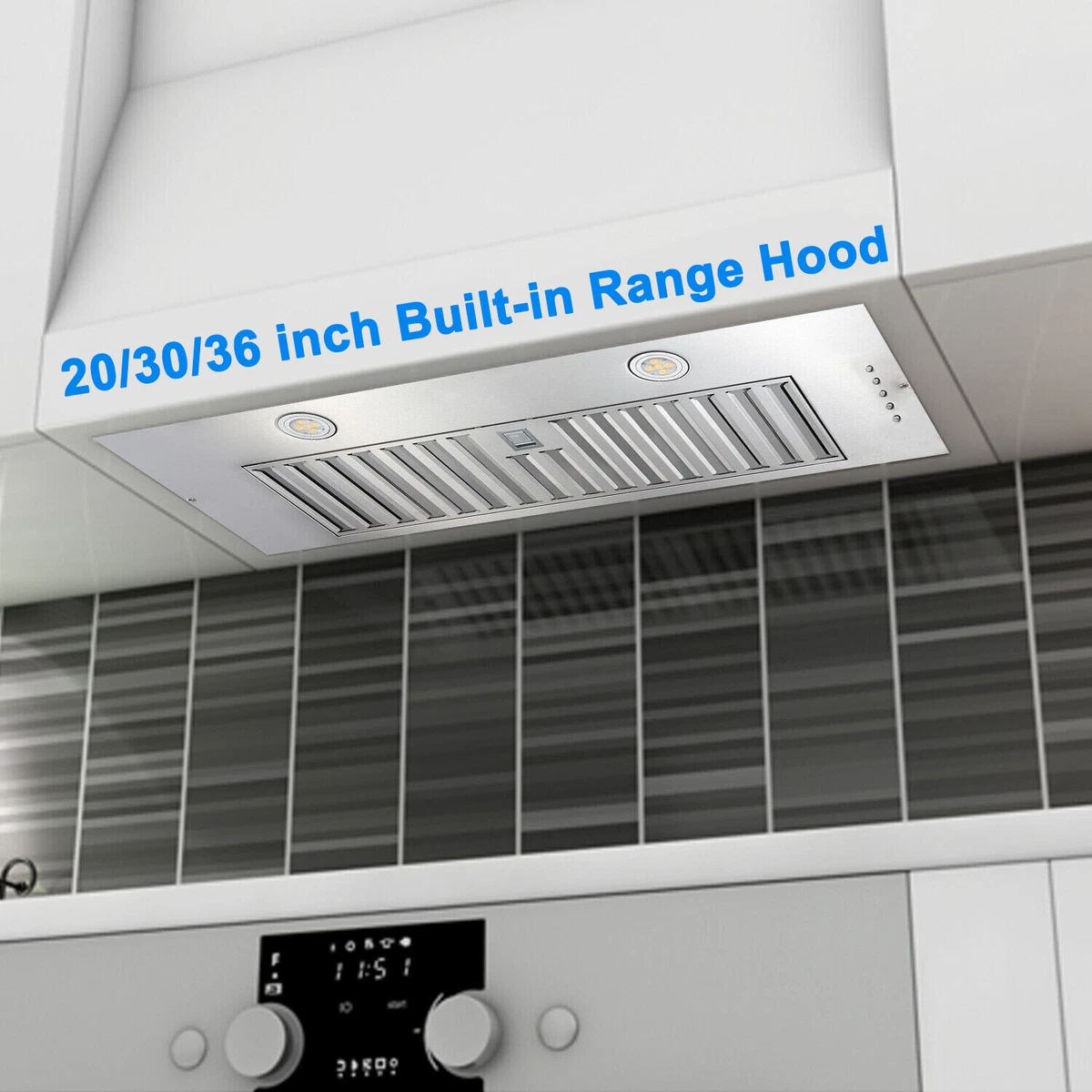 36 Smart Insert Range Hood With Light In Stainless Steel, 41 OFF