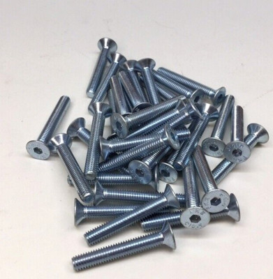 FKE CFC06040ZP-34 Flat Socket Cap Screw M6-1.0 x 40mm 10.9 (Pack of 34) Zinc Pl