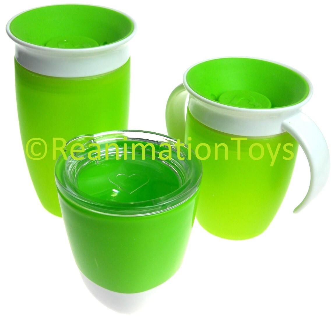 Munchkin Splash Toddler Divided Plate 360° Sippy Cup Bowl BPA Free Set Lot Green