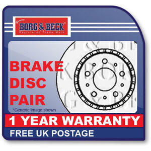 Rear Borg & Beck BBD4373 Brake Disc Pair 