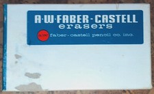 VINTAGE AW FABER-CASTELL 7031 MEDIUM ERASERS BOX OF 6 NEW OLD STOCK