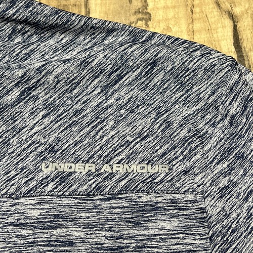 Under Armour Elevated Heatgear Loose Heathered Blue Short sleeve Golf Polo . - Picture 7 of 9