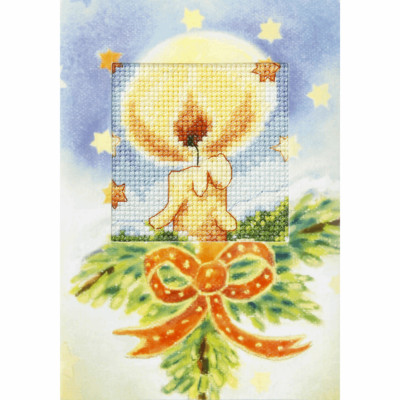 Orchidea Cross Stitch Kit: Gr��e Karte: Kerze