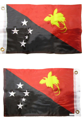 12x18 Papua New Guinea Country 2ply Double Sided 12''x18'' Flag Grommets 100D