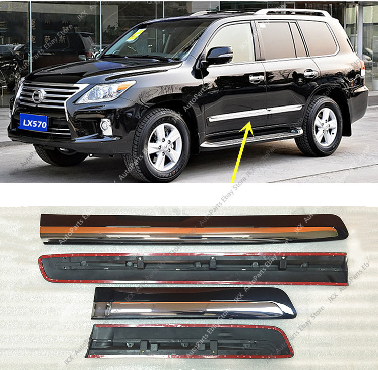 For LEXUS LX570 2008-2015 Black Side Door Body Guard Molding