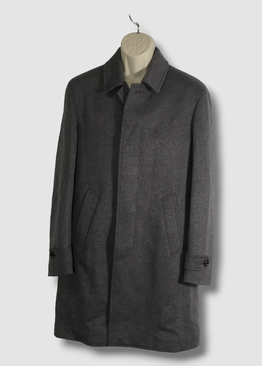 $1695 Colombo Men's Gray Wool Dream Over Coat Jacket Size 52R image 1
