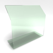 Sneeze Screen/Food Guard/Hygiene Screen Green Tint/Glass Look