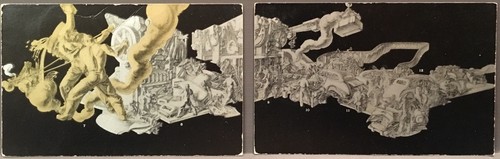 2 Karten 1939 NYWF ~ Dean Cornwell Wandbild Stärke & Sicherheit Karosserie von Fisher Automobile - Bild 2 von 3