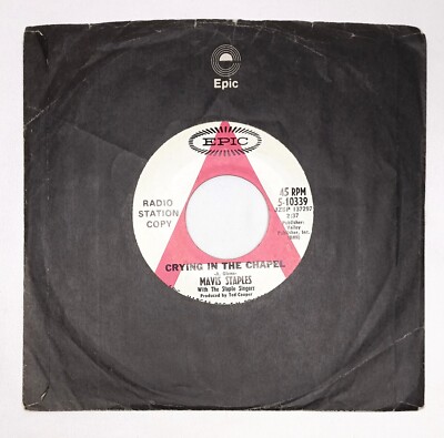 60's SOUL 45 HEAR Mavis Staples with The Staple Sisters CRYING IN THE CHAPEL #A