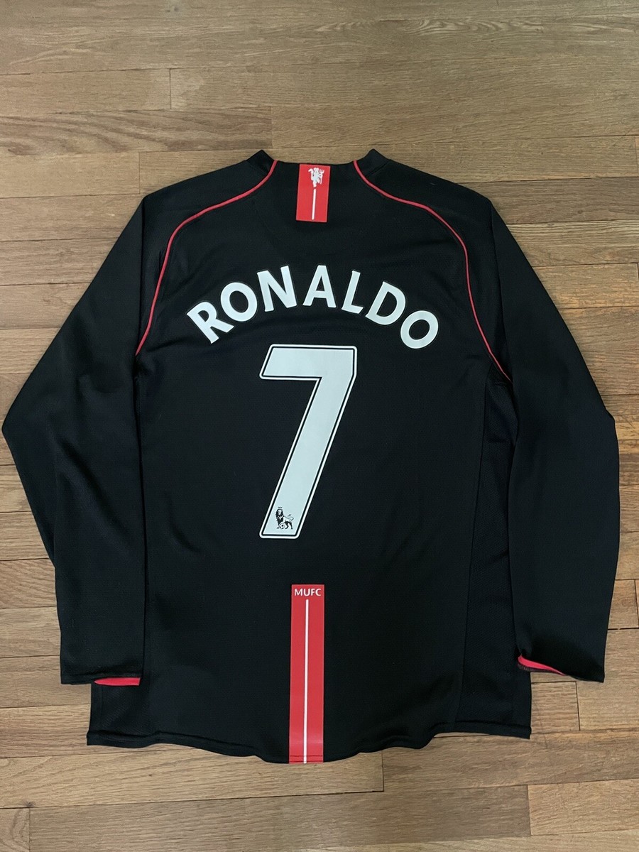 Cristiano Ronaldo Manchester United 07/08 Retro Jersey Black Long