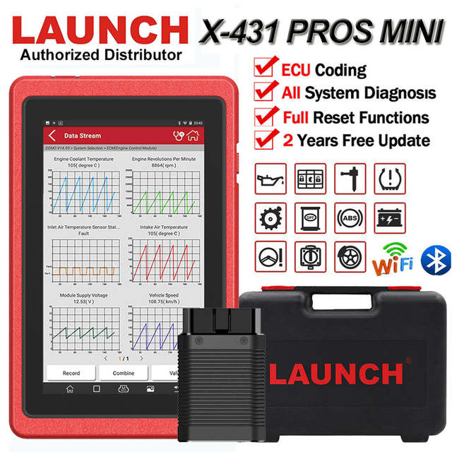 2021! LAUNCH X431 OBD2 Diagnostic Scanner Active Test IMMO Key