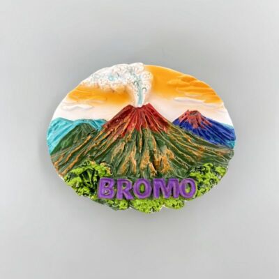 Bromo Fridge Magnet Refrigerator Sticker Resin Indonesia Souvenir for Home Decor