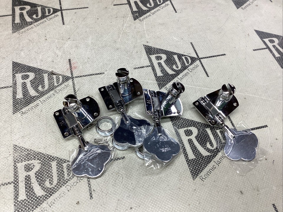 Fender MIM Bass Guitar Tuners Tuning Machines Keys Pegs Chrome Inline