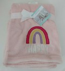 New ListingBaby Gear Baby Blanket Rainbow Happy Pink 30 X 40 Pink Lovey Comfy
