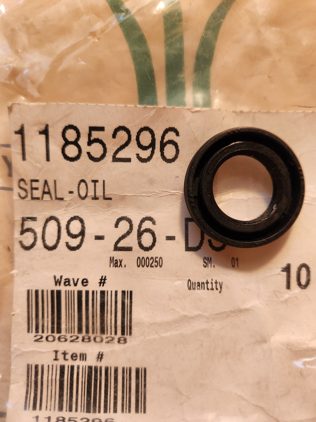 ORIGINAL Bolens mower/snow blower Gear box oil seal 1185296 1185296