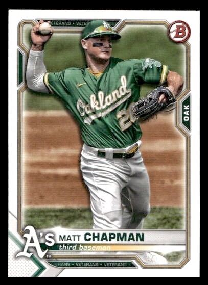 2021 Bowman #37 Matt Chapman Oakland Athletics