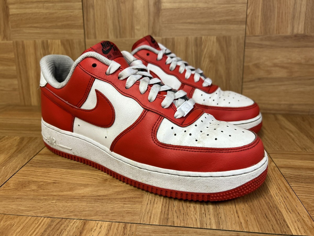RARE🔥 Nike Air Force 1 Low By You Red White Bred AJ1 Sz 9.5