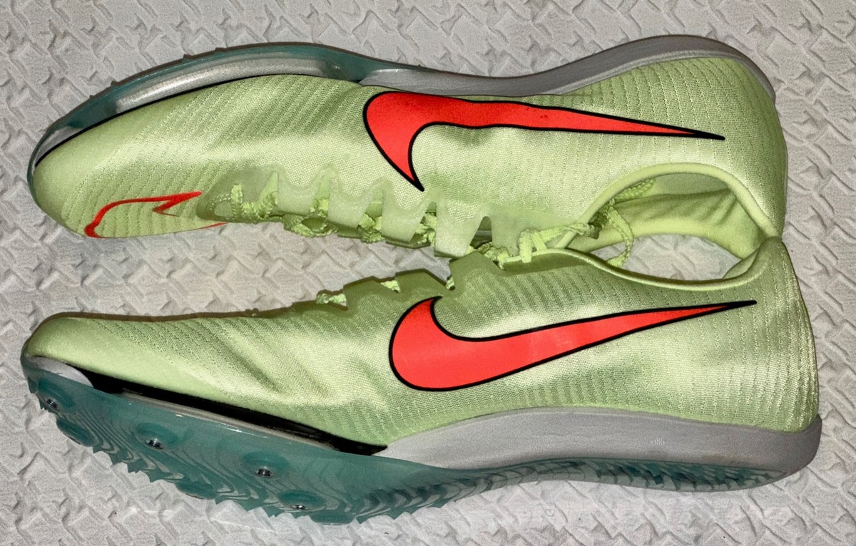 NIKE Air Zoom Maxfly Barely Volt Orange Hurdle Track Spikes Shoes