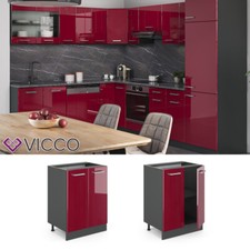 Credenza da cucina Credenza di base Cucina componibile R-Line bordeaux Vicco