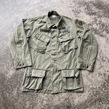 VINTAGE ORIGINAL 1969 VIETNAM ERA POPLIN OG-107 RIPSTOP TROPICAL JACKET SZ SMALL