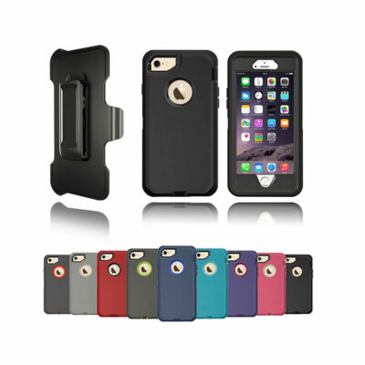 Heavy Duty Hybrid Defender Rugged Case with Bult-in Screen for iPhone 7/8