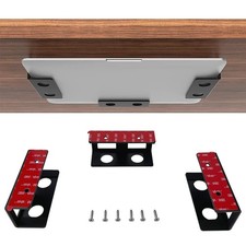 Under Desk Laptop Mount with Adhesive  Screw in, Hard Aluminum Under Desk Sh...